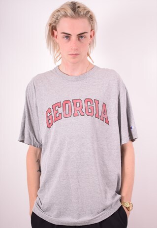 CHAMPION MENS VINTAGE T-SHIRT TOP XL GREY 90S