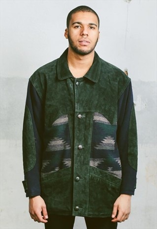 VINTAGE 90S AZTEC SUEDE COAT