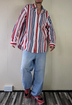 Vintage Y2k Tommy Hilfiger Striped Shirt
