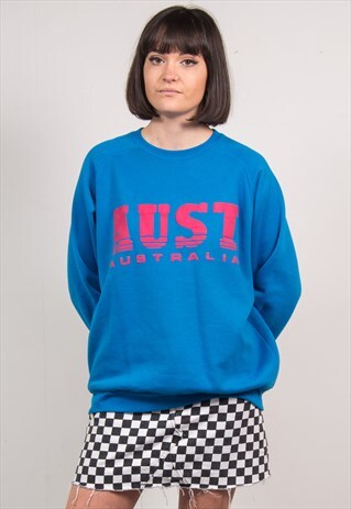 VINTAGE 80'S BLUE AUSTRALIA SWEATSHIRT