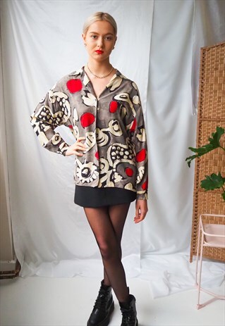 VINTAGE PATTERNED BUTTON UP SHIRT