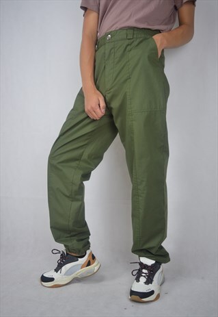 VINTAGE GREEN RAVE SPORTS JOGGERS