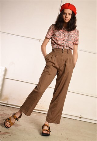80'S RETRO HIGHWAISTED PARIS CHIC FESTIVAL LOOSE TROUSERS