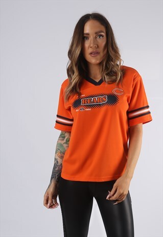 VINTAGE NFL T-SHIRT FOOTBALL JERSEY TOP UK 12 MEDIUM (DAR)
