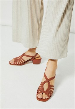 Naguisa Raco Woven Sandals - Brick