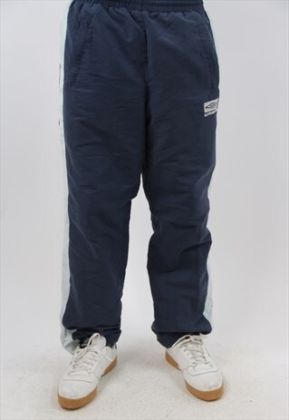 VINTAGE UMBRO STRIPED SOFT TRACKSUIT BOTTOMS