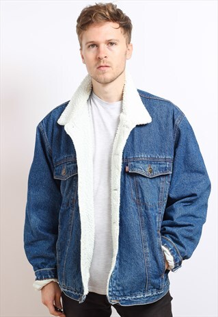 VINTAGE FLEECE LINED DENIM JACKET