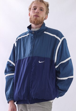 VINTAGE MENS NIKE LOGO WINDBREAKER TRACK SUIT JACKET