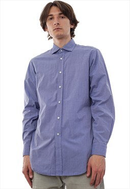 RALPH LAUREN Purple Label Shirt Checked Blue