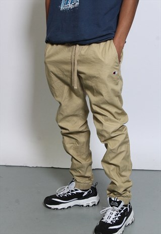 VINTAGE CHAMPION BEIGE CHINO JOGGERS