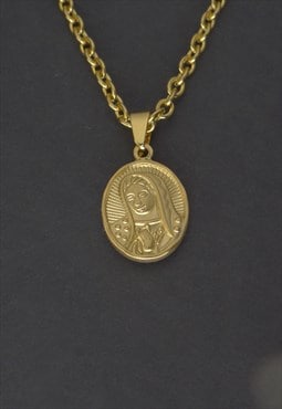 Jesus Womens Necklace in gold rolo chains mens necklaces