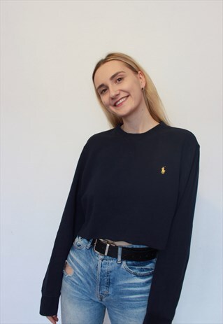 ralph lauren cropped sweatshirt