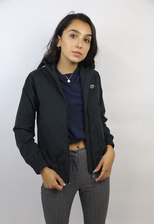 VINTAGE NIKE BLACK ZIP-UP SPORTS JACKET