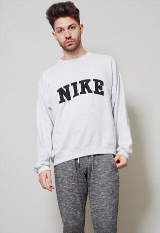 VINTAGE MARL GREY CLASSIC 90'S NIKE SWEATSHIRT 3562