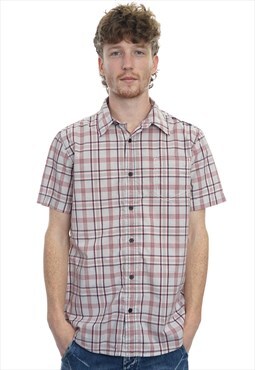 Vintage Energie White Check Short Sleeve Shirt Mens