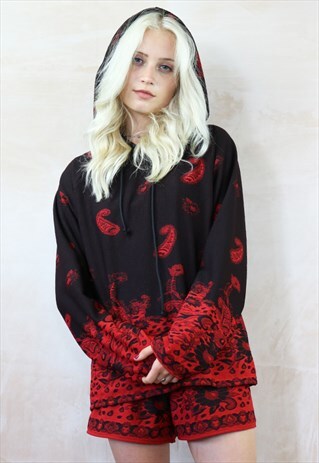 CHINESE PAISLEY SHORTS & HOODIE CO-ORDINATES