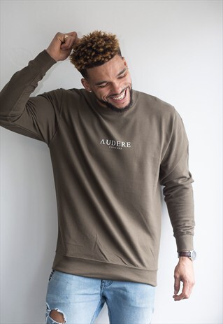 OLIVE BRANDED SWEATER