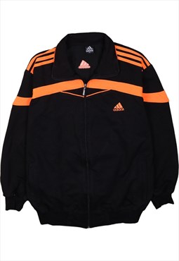 Vintage 90's Adidas Sweatshirt Full Zip Up Black XLarge