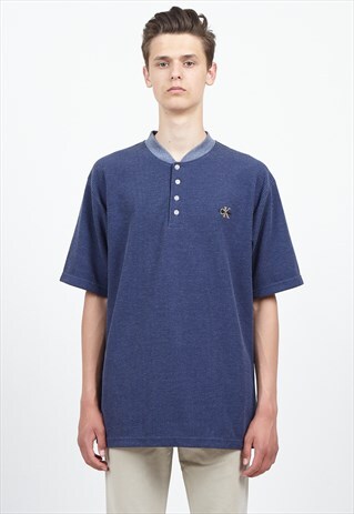 VINTAGE NAVY CALVIN KLEIN SHORT SLEEVE TOP