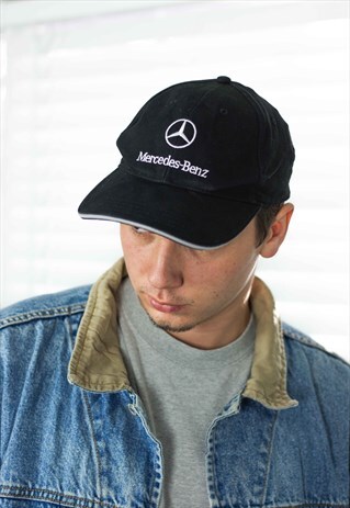 VINTAGE MERCEDES BASEBALL CAP HAT LOGO 90S X 2.8
