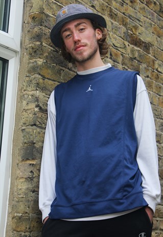 RETRO / 90'S / AIR JORDAN / BLUE SLEEVELESS TOP