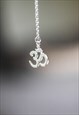 OM CHAIN NECKLACE FOR MEN SILVER YOGA SPIRITUAL GIFT FOR HIM