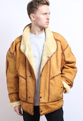 VINTAGE LEATHER SHEEPSKIN JACKET