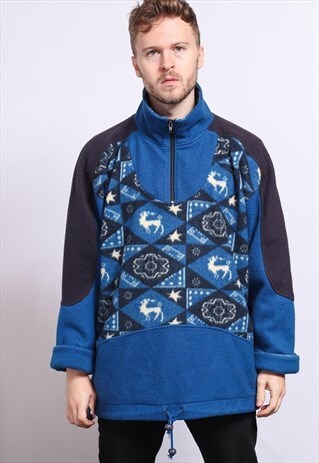 VINTAGE HALF ZIP FLEECE TOP