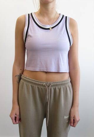 00'S LILAC FILA SPELLOUT CROP VEST TOP SLEEVELESS