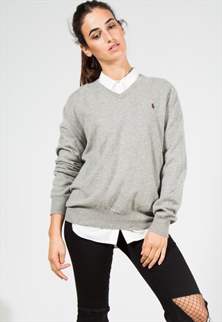 VINTAGE 80S POLO RALPH LAUREN KNIT JUMPER / S4124