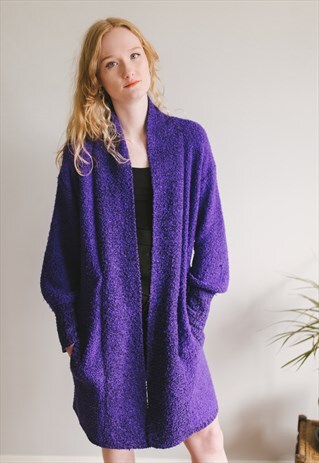 VINTAGE EIGHTIES PURPLE CARDIGAN