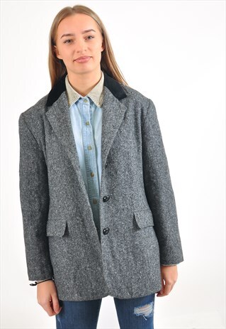 VINTAGE 90'S TWEED BLAZER JACKET
