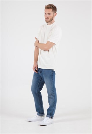 CENTRE FRONT OVERSIZED T-SHIRT WITH HIGH NECK