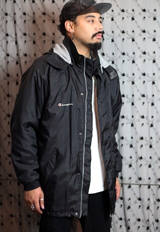 VINTAGE CHAMPION HOODED BASKETBALL JACKET