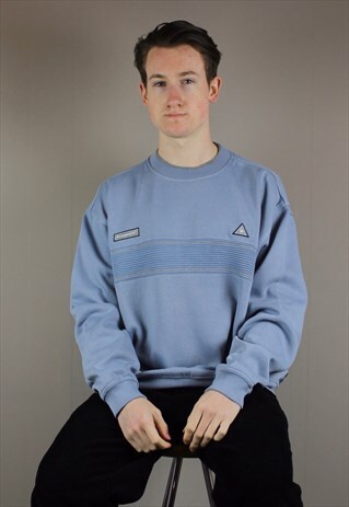 VINTAGE LE COQ SPORTIF SWEATSHIRT IN BABY BLUE WITH RUBBER