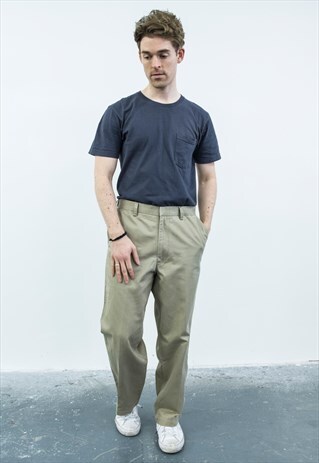 DOCKERS VINTAGE 1980S BEIGE TROUSERS