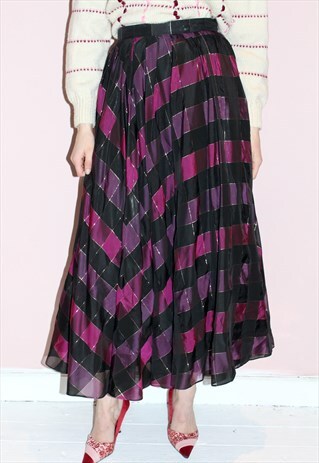 JAEGER LONDON VINTAGE 80S GRUNGE PATCHWORK EFFECT SKIRT