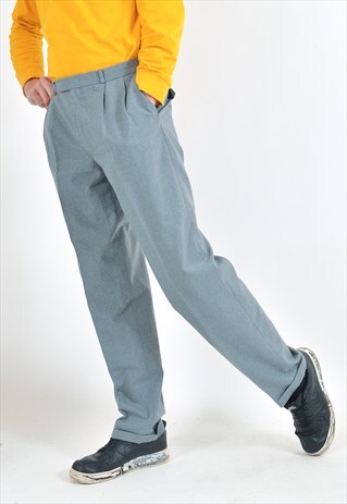 VINTAGE TAPERED TROUSERS IN GREY