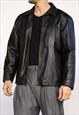 Vintage  Leather Jacket Brice Biker  in Black L
