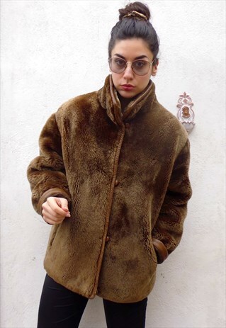 VINTAGE FAUX FUR 70'S COAT