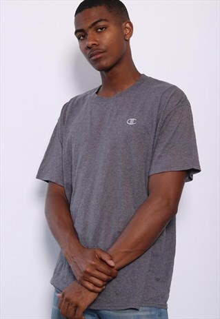 VINTAGE CHAMPION LOGO T-SHIRT GREY