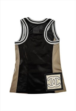 Chanel Vest Top Basketball Mesh CC Logo Monogram Vintage