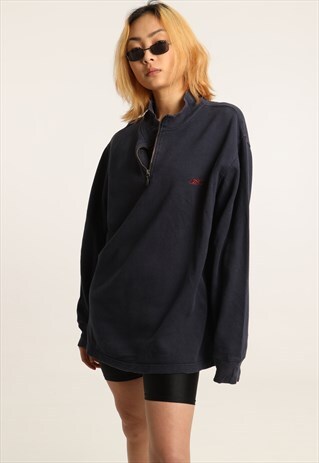 VINTAGE REEBOK EMBROIDERED LOGO 1/4 ZIP SWEATSHIRT