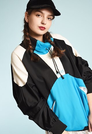 80'S RETRO OVERSIZED SPORTS SWEATSHIRT JUMPER