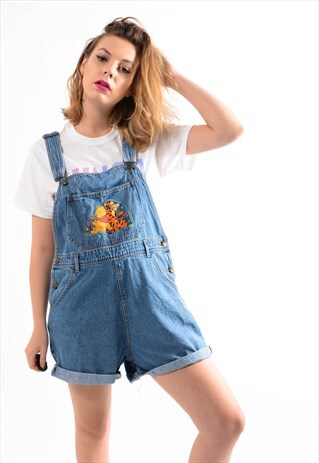 DUNGAREE POOH BEAR SHORTS