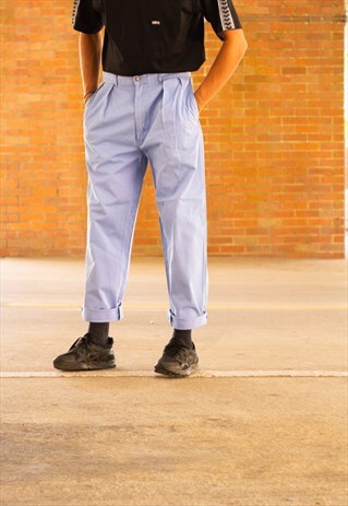 VINTAGE 90'S POLO RALPH LAUREN CHINOS IN A PERFECT BABY BLUE