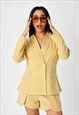 YELLOW TAILORED RELAXED BLAZER AND SHORTS CO ORD SET