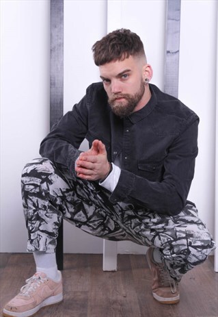 VINTAGE 90S PATTERNED CRAZY PRINT TROUSERS. UNISEX. GYM