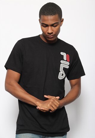 VINTAGE FILA LOGO T-SHIRT BLACK