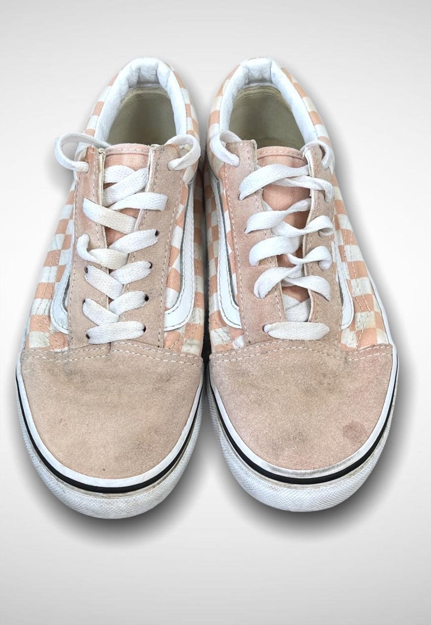 Vans pink checkerboard old on sale skool